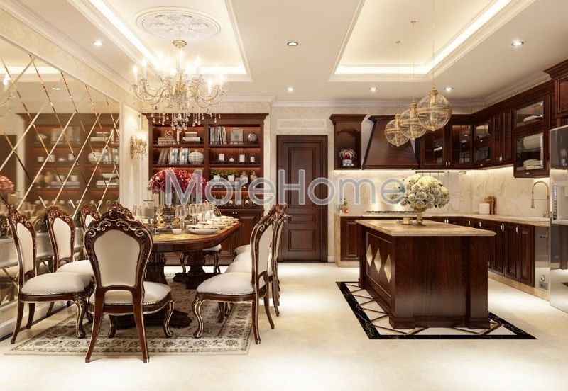 Những mẫu trần thạch cao phòng bếp ngắm mãi không chán