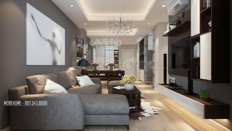 Thiết kế nội thất chung cư Hoàng Mai hiện đại Thiết kế chung cư hiện đại, cao cấp