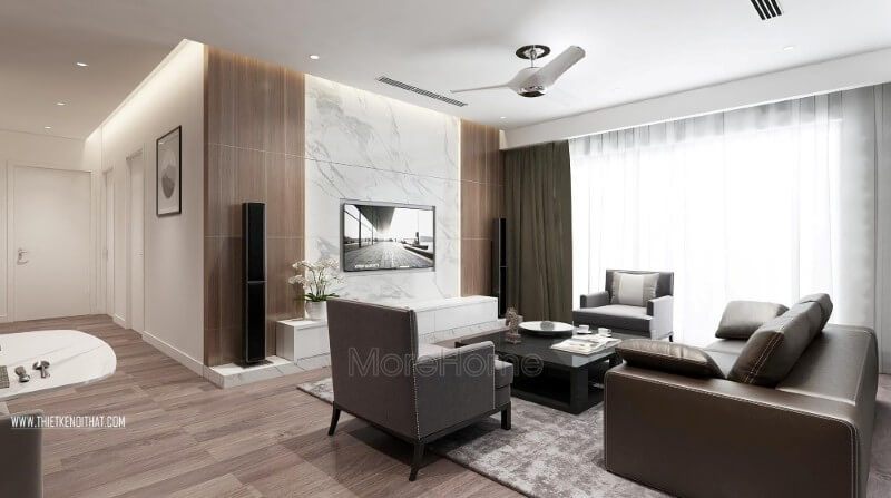 Mẫu thiết kế nội thất chung cư cao cấp Imperia Garden trẻ trung Thiết kế chung cư hiện đại, cao cấp