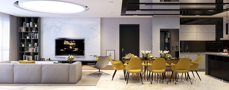 Thiết kế chung cư đơn giản đang được nhiều gia đình yêu thích và lựa chọn với cách bố trí nội thất hợp lí khoa học Thiết kế chung cư hiện đại, cao cấp
