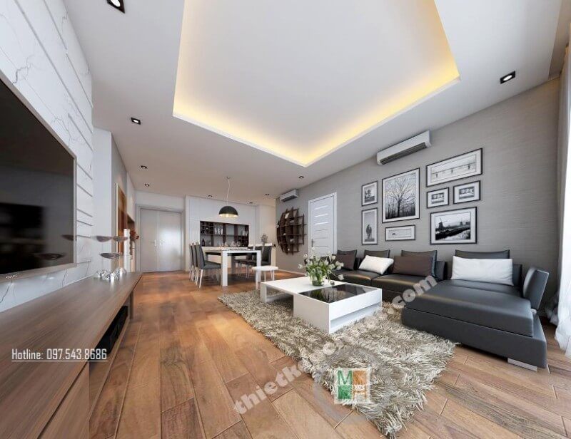 Mẫu thiết kế nội thất chung cư hiện đại Golden Palace đẳng cấp Thiết kế chung cư hiện đại, cao cấp
