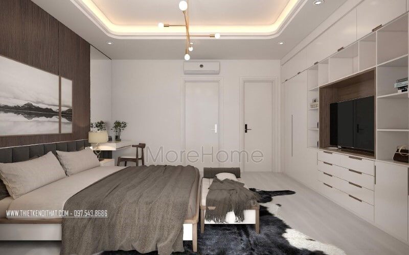 Bối cảnh nội thất phòng ngủ hiện đại đẹp cho nhà phố, biệt thự, chung cư. Thiết kế nội thất chung cư phong cách hiện đại đẹp, trẻ trung